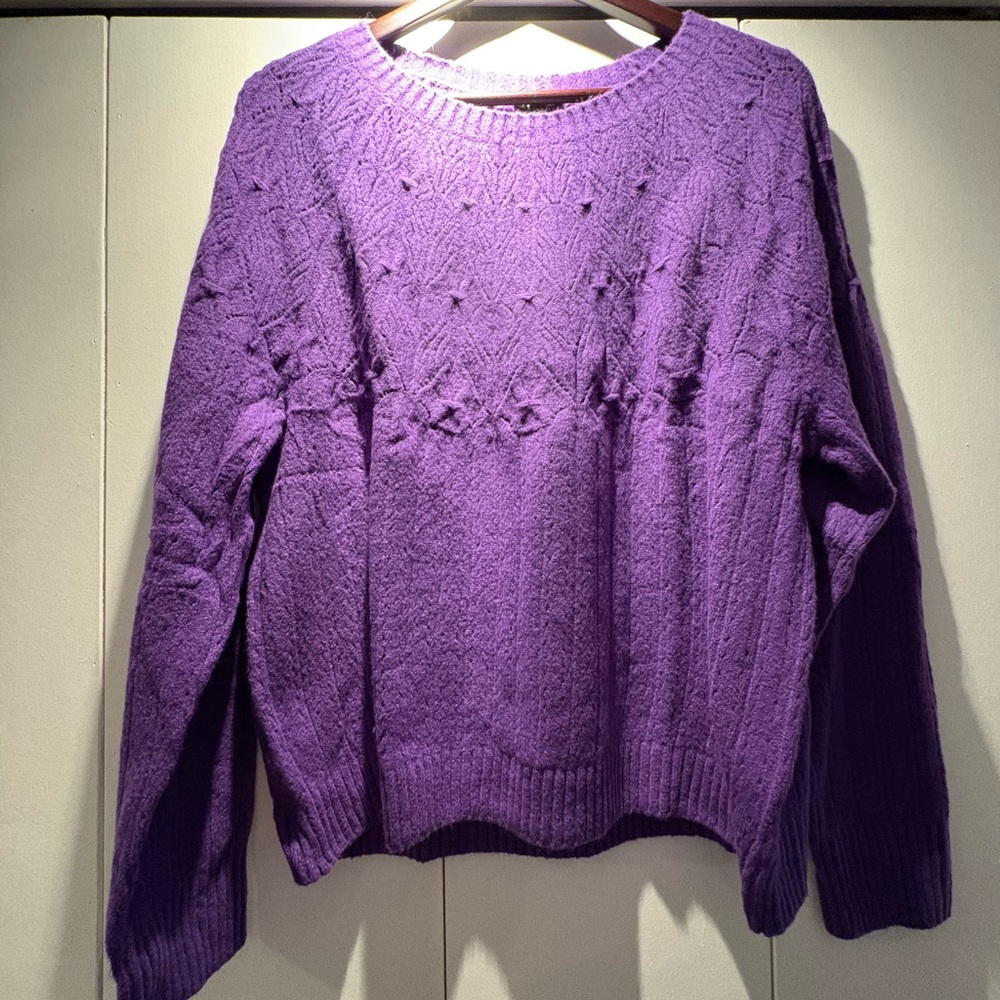 Purple Women's Sweater - Picture 4 of 4